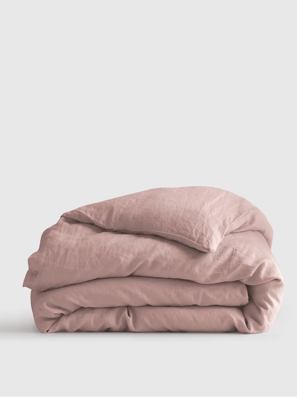 European Linen Duvet Cover Dusty Mauve King/Cal King Duvet Cover